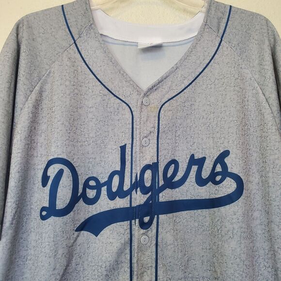 Dodgers Jersey XL Jackie Robinson #42 Gray Los Angeles LA Dodgers 75th Anniv MLB - Picture 2 of 16